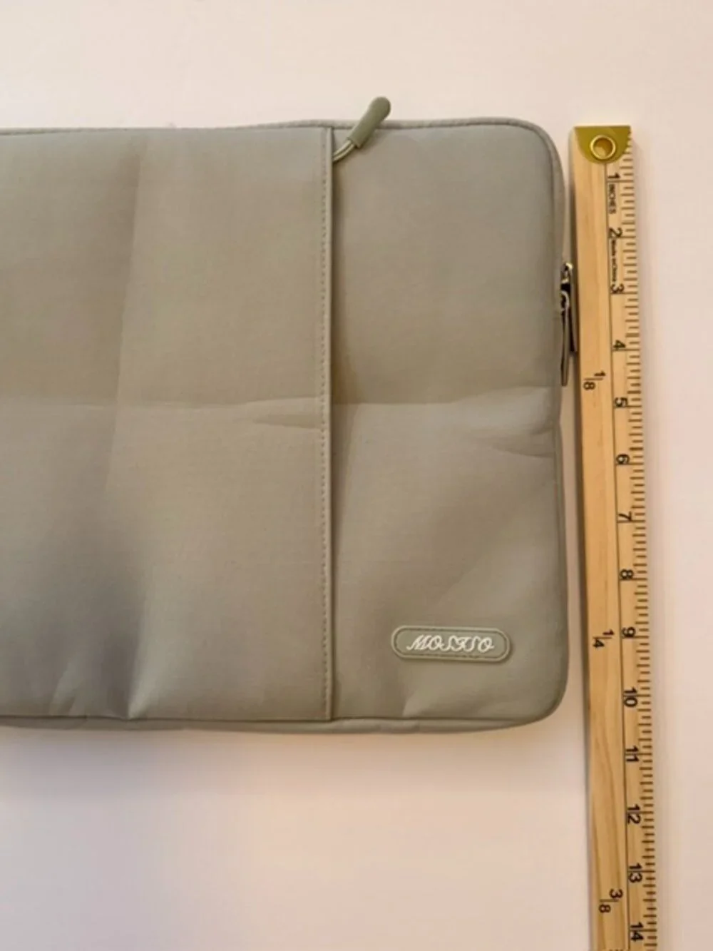 Mosiso Laptop Sleve with Front Pocket, Sage Green, 13-13.3 inch